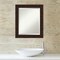 Beveled Bathroom Wall Mirror, William Mottled Bronze Narrow Frame